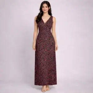 black-red-floral-one-piece-maxi-dress